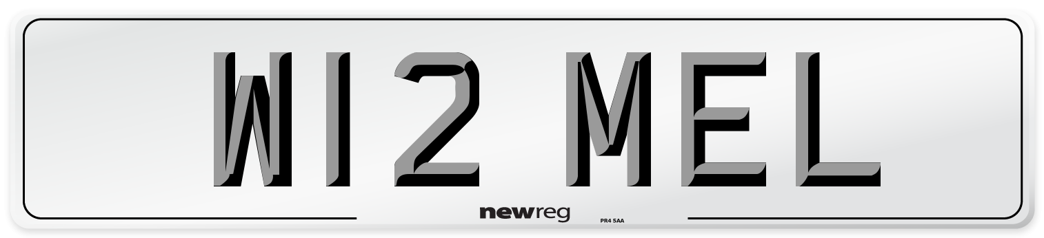 W12 MEL Number Plate from New Reg